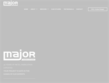 Tablet Screenshot of majorfabrications.com